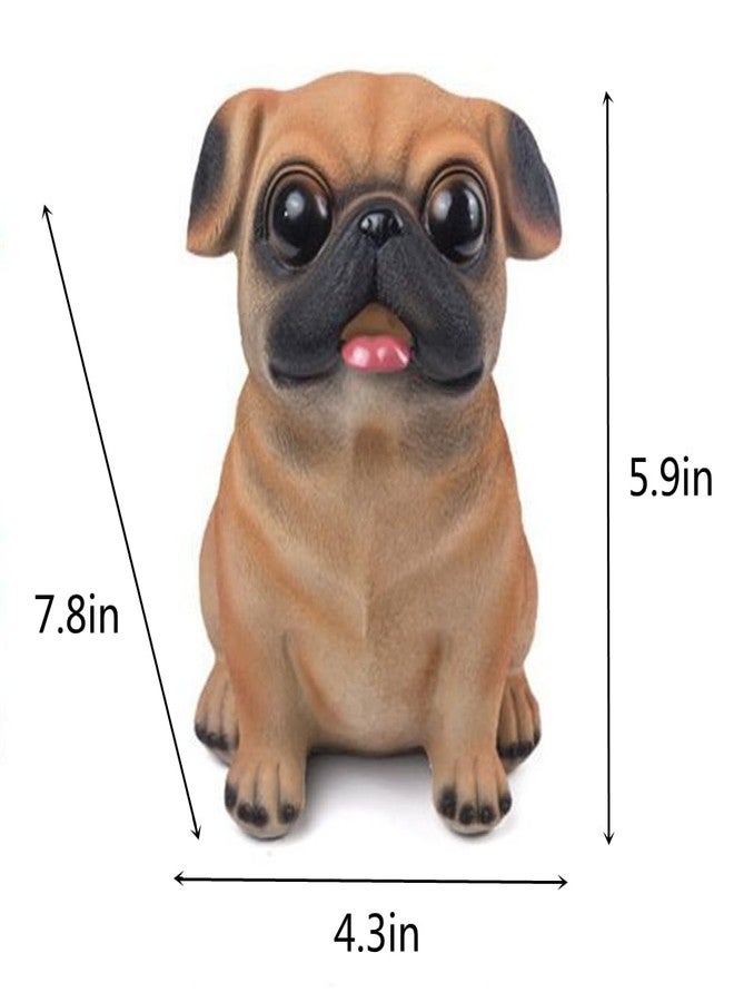 YJPPDD Cute Pug Money Box, Coin Bank Keepsake with Plastic Stopper, Cute Pet Statue Decor Money Saving Coin Bank Animal Birthday Nursery Decor for Girls Boys (Puppy), Yellow - Image 5